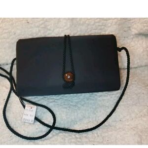 Vintage Ande Black Purse Loop Closure Formal Wedding Prom Classic NWT